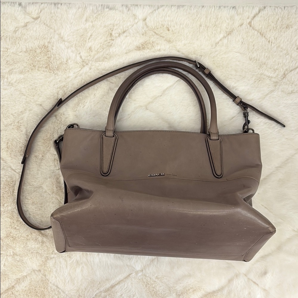 Women’s Purse, Coach New York 32291, Soft Borough Bag, Gray, Nappa